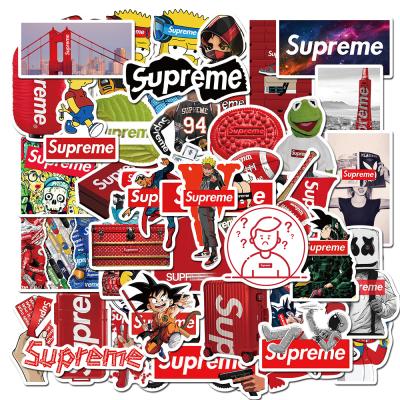 China 50pcs No-double Sun-protection INS Fashion Brand Waterproof PVC Vinyl Stickers New For Suitcase Laptop Skateboard Guitar Car Phone DIY Graffiti Stickers for sale