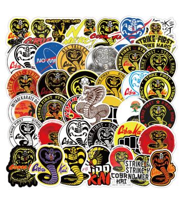 China 50pcs No-double Cobra Waterproof PVC Vinyl Stickers Waterproof Sun-protection 50pcs Sticker For Hydroflasks Laptop Luggage Car Skateboard Kids DIY Graffiti Stickers for sale