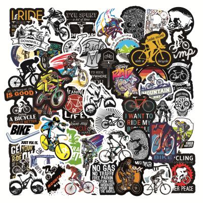 China Amazon Package 50pcs Wholesale Motor Motorcycle Waterproof Sun-protection NO--double Riding Live Love Bike Stickers Skateboard Laptop Stickers Vinyl Decal for sale