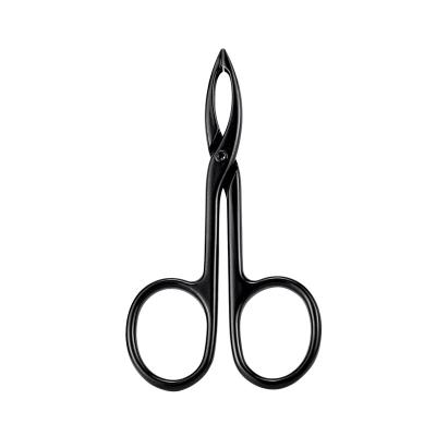 China Newest Wholesale Black Eyebrow Tweezers Point Straight Professional Beauty Scissors Eyebrow Clip Stainless Steel for sale