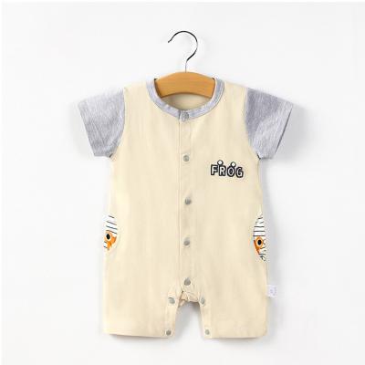 China OEM Cotton Baby Toddler Unisex Simple Breathable Washable Eco-Friendly Romper Wholesale Baby Short Ropa Clothes for sale