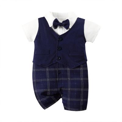 China Breathble Babies Boys Clothes Comfortable Newborn Infant Romper Gentleman Infant Boy's Breathble Overalls Suits Baby Boy for sale