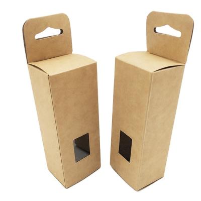 China Recyclable Customized Kraft Paper PVC / PET Window Box Small Data Cable Paper Box. for sale