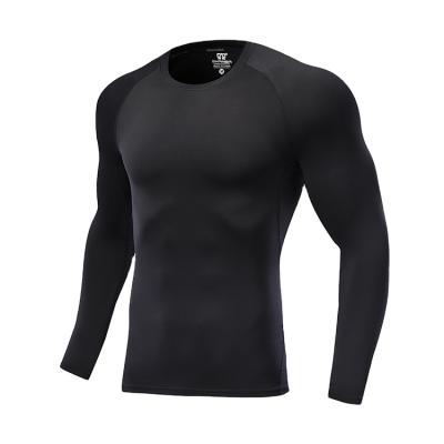 China High Quality Men's Sports Fitness T-Shirt Men's Tight Top QUICK DRY Long Sleeve Tight Casual Compression for sale