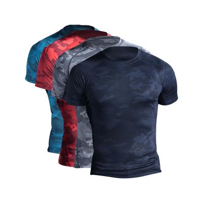 China wholesale Anti-wrinkle quick dry short sleeve men's gym wear fitness T-shirts custom logo sports casual short sleeve for sale