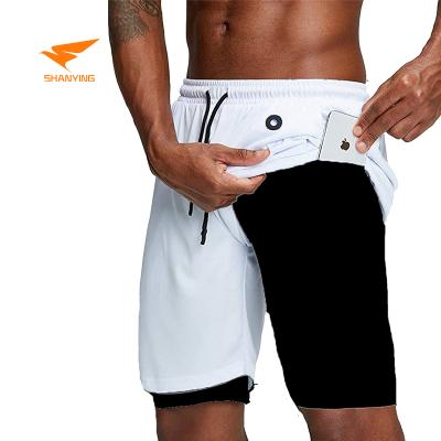 China Wholesale Anti-Wrinkle Quick Dry 2 Men In Jogging Running 1 Male Shorts Gym Fitness Shorts Sports Workout Shorts Male Shorts for sale