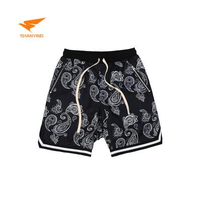 China Fashionable Polyester Men's Casual Elastic Style Mesh Shorts Custom Logo Mesh Sports Shorts Sublimation Print Wholesale Anti-wrinkle for sale