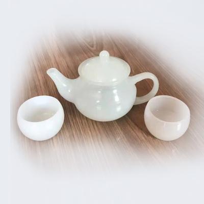 China China Factory Sustainable High Quality Restaurant Heat Resistant White Opal Glassware Tea Pot With Lid for sale