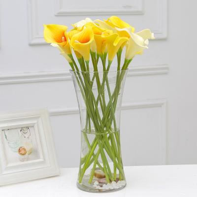 China Morden Vase Glass Transparent Ornaments Rich Bamboo Lily Rose Flower Applicator Living Room Hydroponic Decoration for sale