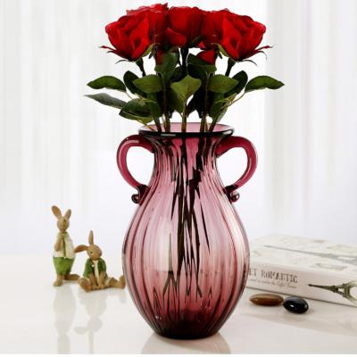 China Minimalist Glass Slim Chinese Technology Flower Vases China Article Style Traditional City Garden for sale