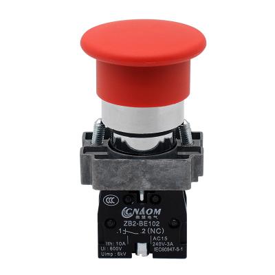 China BC42 Main Push Button Switch One Red Color Popular Mushroom OR 22MM for sale