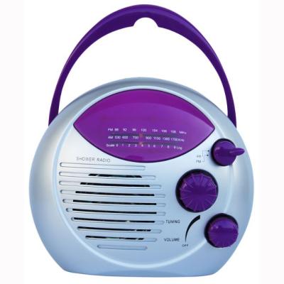 China IPX5 PORTABLE Waterproof Bathroom Radio , SAYIN Wireless Shower Speakers Radio With Lanyard AM FM Radio for sale