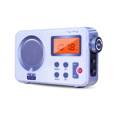 China PORTABLE Multi Band FM AM Switch 3 Band Radio Portable LCD Display Rechargeable Radio WITH Rear Wake Up Light for sale