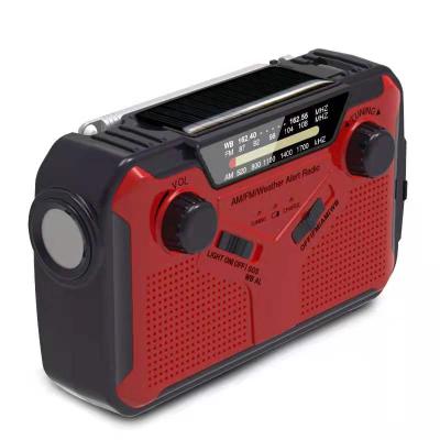 China PORTABLE Am/Fm/Noaa Analog Solar Crank Led Flashlight Self Powered Weather Radio for sale