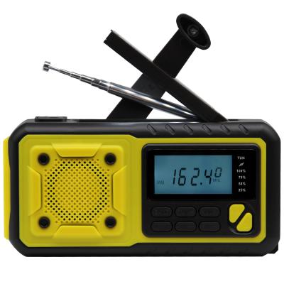 China PORTABLE Radio Hand Crank Flashlight Emergency Survival NOAA Solar Weather Radio For Reading Light With Sensor for sale