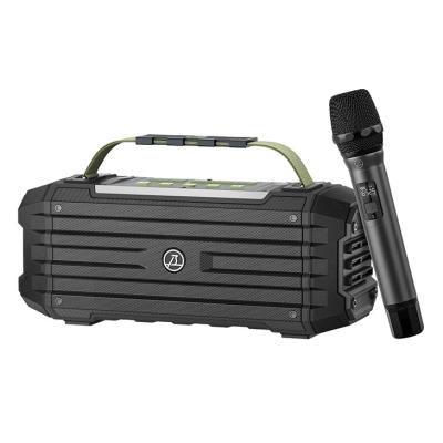 China PORTABLE karaoke home audio portable music system outdoor extended power music speaker with dual microphone version for sale