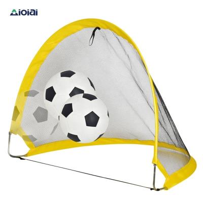 China Portable 100% Polyester AIOAII Soccer Goal Post Pop Up Foldable Soccer Goal Football Gate for sale