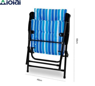 China Chinese Aioiai Beach Chair Iron Leisure Chair Camping Steel Pipe Bed Cotton Dual Function Chair for sale