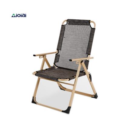 China EUROPEAN Outdoor Adjustable Folding Extended Dual Use Recliner Beach Bed Steel Pipe Chair Oxford for sale