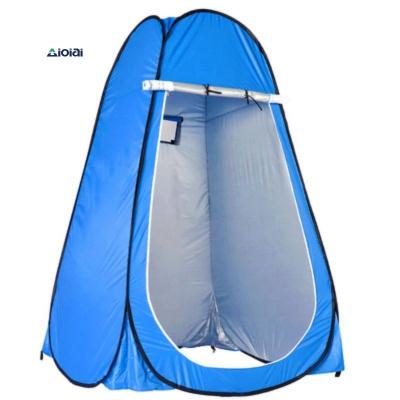 China Automatic Thick Silver-Coated Toilet Shower Tent Portable Folding Nail AIOIAI Polyester Polyester Pop Up Waterproof Camping Toilet Tent for sale