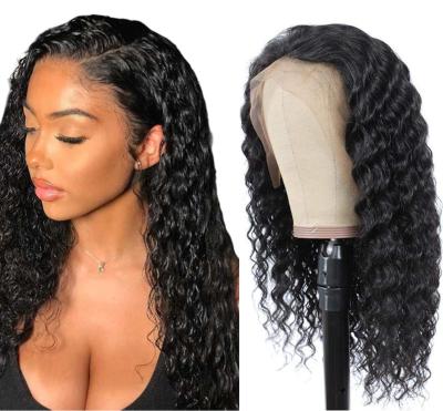 China Real Virgin Brazilian Remy Hair 13x4 Deep Wave Wigs 150% Raw Unprocessed 100% Density Lace Front Human Hair Deep Wave Wigs for sale