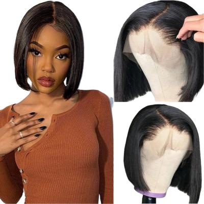 China Brazilian Deep Wave Wig 150% Hd Density 13x4 Full Lace Synthetic Frontal Wig High Quality Silky Straight Synthetic Frontal Wig for sale