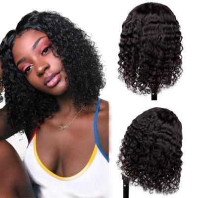 China High Quality Deep Wave Lace Front Bob Wig 150% Density Lace Front Wigs Human Hair Jerry Wave 13x4 Lace Front Wigs for sale