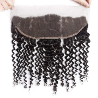 China Wave-deep you Wderful Virgin Hair Lace Frontal Deep Wave 13x4 Deep Cuticle Aligned Swiss Hair Lace Headband for sale