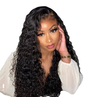 China Water Wave Ready to Ship Hair Vendors Lace Front Human Hair Wigs Brazilian Virgin Curly Cheap Hair Wigs For Black Women for sale