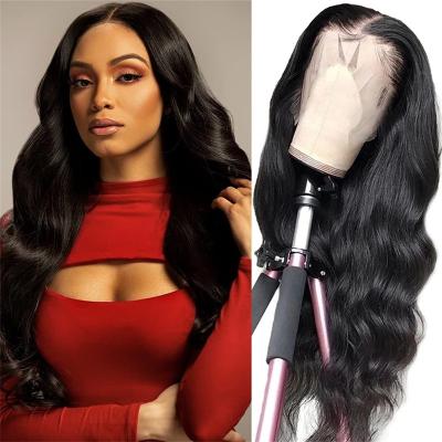 China Raw Hair Wholesale Seller Virgin Body Wave Wigs Cuticle Aligned Body Wave 13x4 Lace Front Human Hair Wigs for sale