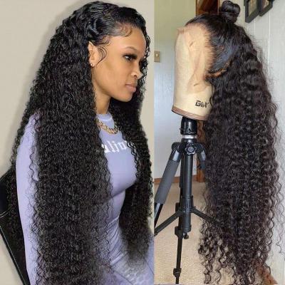 China Raw Deep Wave Virgin Hair Wig Wholesaler Deep Wave 13x4 Lace Frontal Hair Wigs For Black Women for sale