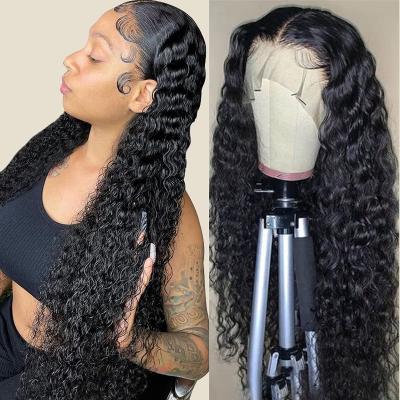 China High Quality Lace Front Human Hair Wigs Deep Wave 13x4 Deep Wave Lace Front Human Hair Wigs for sale