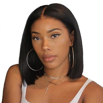 China Brazilian Straight Short Lace Front Human Hair Bob Wigs From Bob Wholesale Virgin Bob Wigs From Straight Hair Vendor for sale