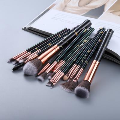 China Makeup Marble Set Brush With Bag Buy Again Cheap Wholesale Custom Private Label 10 Pcs 15 Pcs Pink White Black Marble Makeup Set Brush With Bag for sale