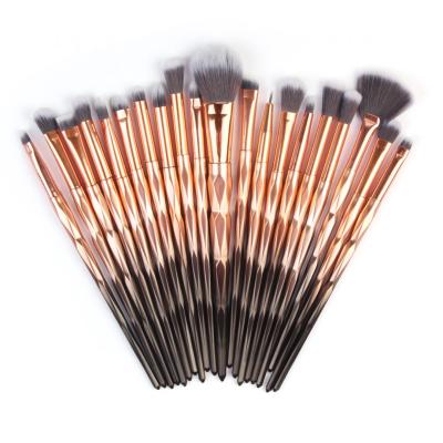 China Gold Diamond Makeup Brush Buy Again Best Selling Custom Logo 20 Pcs Rose Gold Diamond Makeup Brush for sale