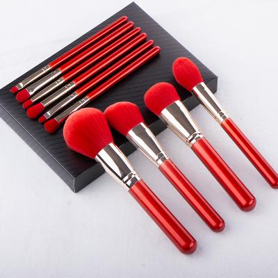 China Makeup Brush Set Wood Buy Again Private Label Hot Selling Custom Luxury 10 Pcs Christmas Makeup Brush Set Aluminum Wood for sale