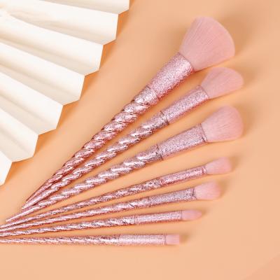 China Makeup Brushes Pink Buy Again Hot Selling 7piece Pink Series Luxury Blinged Brushes Makeup Tools Pink Glitter for sale