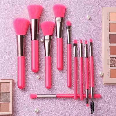 China Custom Makeup Brushes Hot Pink Buy Again Bulk Custom Hot Pink Makeup Brushes Pink Series New Cheap Price 10pcs for sale