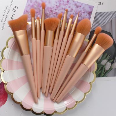 China Private Label Pink Makeup Brushes Buy Again New Arrival 2021 High End Luxury Private Label Pink Makeup Brush Set 12pcs With Bag for sale