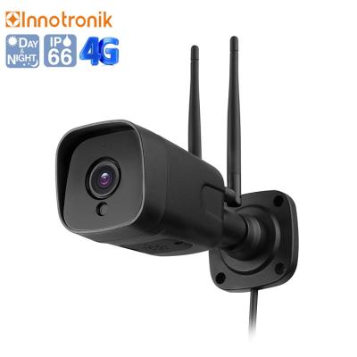 China Innotronik NIGHT VISION Black H.265 5MP 4g 3g IR Full Metal Bullet Camera Camhi APP Sim Card Wireless Human Smart 4G Camera Outdoor for sale