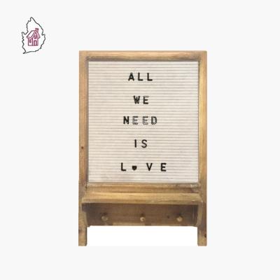 China Rustic China Farmhouse Felt Letter Board with Entry Way Wall Organizer for sale