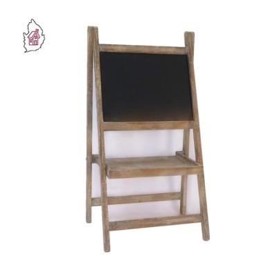 China Antique Rustic Wedding Chalkboard Signs For Decorations A-Frame Easel Chalkboard Sign With Display Stand for sale