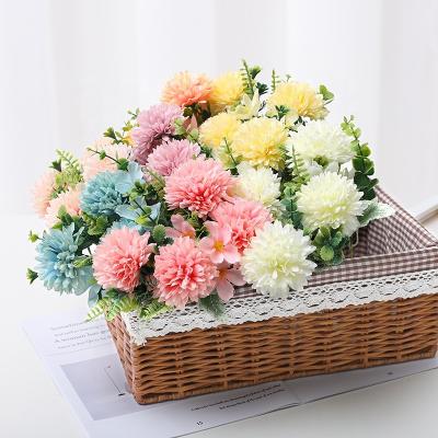 China 2023 Hot Selling Artificial Flower Simulated Flower Mallorca Hydrangea Wedding Flower Bouquet Wholesale XiuQiu Beautiful Outdoor Home Living Room Decoration Colorful for sale