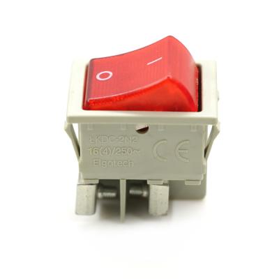 China On Off On Off On 4 PIN Single Pole Rocker Switch KCD2 T120/55 With 220V Lit for sale