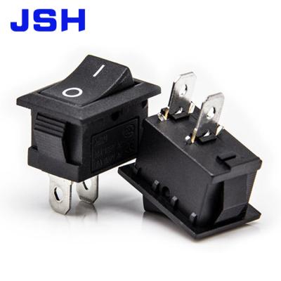 China On-off/self-locking/latching/ON ON KCD2 2PIN ON OFF 21*15mm black rocker switch for power strip for sale