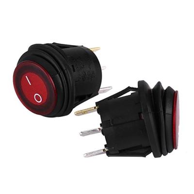 China 12V 20A Car On/Off Nylon Round Waterproof Heat Resistant Rocker Switch Auto Boat SPST 66 for sale