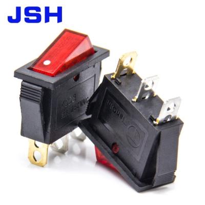 China On Off On Off On Off SPST Rocker Switch 2 Pin Rocker Switch 1/3HP 125VAC On Off UL KCD3 Gray Boat Rocker Switch for sale