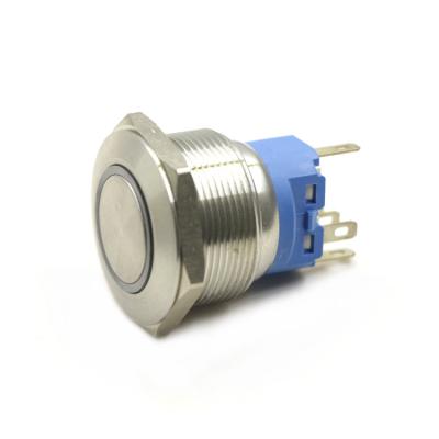 China ON OFF/Locking/Latching/ Motor Start Switch Momentary 25mm Round Metal Push Button Switch for sale