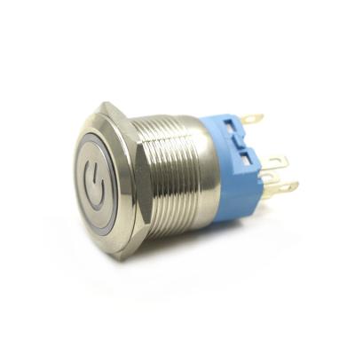 China ON Momentary OFF/Locking/Latching/LED IP67 Metal Push Button Switch M22 Waterproof Switch for sale