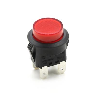 China Factory direct sale on-off/momentary/automatic latching /unlocking round with button light switch self- replumming switch 4 feet for sale